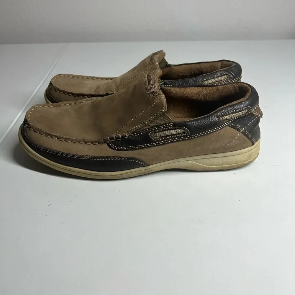 Florsheim GREAT LAKES MOC SUEDE TOE SLIP ON SIZE 9 Slipresistant Outsole